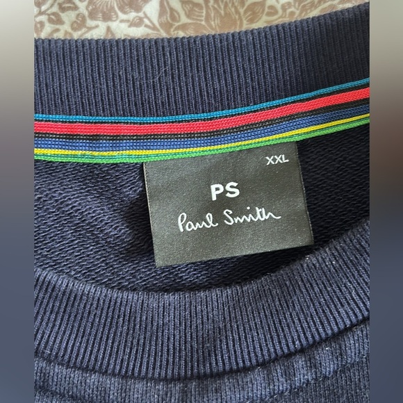 PS Paul Smith Mens Classic Crewneck Long Sleeve Sweatshirt Navy Size XXL - Picture 4 of 5